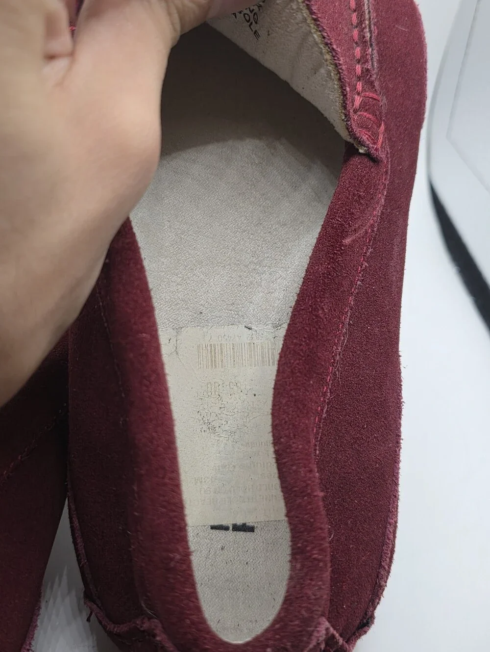 Kenneth Cole Reaction Womens 10M Suede Driving Moccasins Loafers Burgundy Red